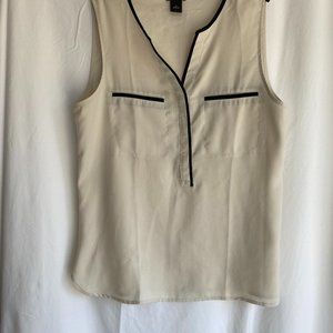 Ann Taylor Sleeveless top Cream M